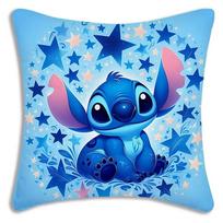 Namų dekoras Mielas Stitch Animacinis raštas Pagalvės užvalkalai Raštuotas pagalvės užvalkalas Tinka sofai, miegamajam, automobiliui Pagalvės užvalkalas 18x18Inch blue