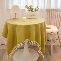 Kutas Medvilninis lininis staltiesė Stalo dekoravimo audinys Apvali staltiesė Arbatos staliuko staltiesė Valgomojo stalo staltiesė Arbatos staliuko audinys Menas 60*90cm beige