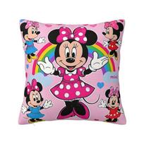 Disney Animacinis Peliukas Minis Pagalvės užvalkalai Poliesteris Anime Mesti Pagalvės Užvalkalas Sofai Automobiliui Kvadratinis Pagalvės Užvalkalas Miegamojo Dekoras 12x12Inch black