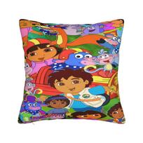 Animacinis D-Dora Tyrinėtoja Nuotykių Pagalvės Užvalkalas Jaukus Pagalvei Ant Sofos, Lovoje Juokingi Pagalvių Užvalkalai 20x20Inch