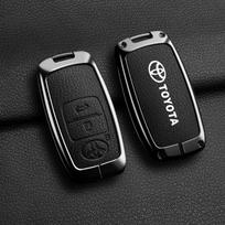 Toyota rakto dangtelis Camry RAV4 Highlander CHR Avalon Corolla raktų pakabuko dėklas Patvarus apsauginis dėklas black