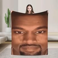 Kanye West baigimo meškiuko pledas Šiltas minkštas estetiškas pliušinis pledas sofai lovai Dekoratyvinė flanelinė lovatiesė lovos uždangalas 30x40in brown