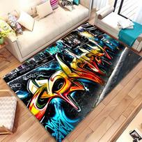 Spalvingi Grafičiai 3D Spausdinimo Plotiniai Kilimai Namų Svetainei vaikų Miegamajam Sofai Durų Kilimėlis Virtuvės Grindų Kilimai Neslystantis Dekoras 50x80cm (20x31in)