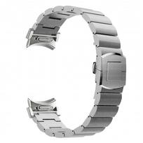 Titano prabangus dirželis Samsung Galaxy Watch 4/6 Classic 42 46mm 43 47mm 5 Pro 45mm be tarpų dirželis galaxy 7 6 5 4 40mm 44mm Galaxy6 classic 43mm sidabras