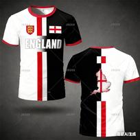 Anglijos futbolo marškinėliai Vyriški sportiniai marškinėliai Maillot Football Dydžio perviršio Greitai džiūstantys viršutiniai drabužiai Unisex Laisvalaikio marškinėliai Viršutiniai drabužiai Y2k Vyriškos dovanos 5XL black