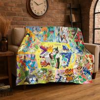 Mielas Pokemonas Pikaču Animacinis Flanelinis Antklodė Minkštas Šiltas Mėtomasis Antklodė Miegamajam Svetainei Lovai Kelionei Stovyklavimui Iškylai Vaikui 75x90cm