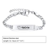 Personalizuota kūdikio apyrankė 14K paauksuotos ID apyrankės mergaitėms, berniukams, apyrankė su pasirinktu tekstu, naujagimio dovana 12cm white