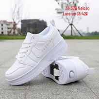 Naujiena: Ritiniai batai - Dvigubas ratukas, Paslėptas dizainas vaikščiojimui ir čiuožimui, Tinka suaugusiems ir vaikams Size 33 gray