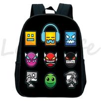 Žaidimai Geometry Dash Kuprinės Angry Geometry Darželio Kuprinė Maža Mokyklinė Kuprinė Vaikų Kuprinė Berniukams Mergaitėms Kuprinė Knygoms Dovanos blue