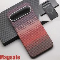 Originalus Kevlaro anglies pluošto apsauginis dėklas Google Pixel 10/9 10/9Pro Pro XL itin plonas aramidinio pluošto magnetinio įkrovimo dangtelis Google Pixel 10 Pro XL gray