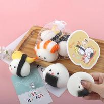 Sushi Squishy Food Simulation Plaything Plush Tactile Press Anti Stress Ball Mochi Squishy Abreact Vent Toy Party Gift Bag Stuffers
