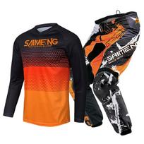 Vaikiški motokroso marškinėliai, kelnės, žali, juodi, 3, 4, 5, 6, 7, 8, 9, 10 metų, visureigių kostiumas, mėlynas, oranžinis, enduro, krosas, berniukas ir mergaitė. XL-26 red