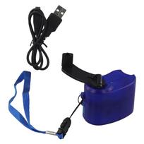 USB maitinamas rankinio alkūno generatorius mobiliesiems telefonams, kelionėms, lauko naudojimui mėlyna