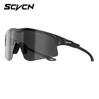 SCVCN Hiking Eyewear Sunglasses Polarized Cycling Glasses for Men Sports MTB Mountain Goggles Women Bicycle Road Bike Protection black