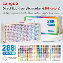 LANGUO 288/9 Spalvų Tiesioginio Skysto Akrilo Dažų Žymeklis Teptukas Dažymui Piešimui Ant Bato Kanceliarinės Prekės Mokyklos Meninės Priemonės