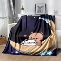 Mielų Bubu ir Dudu serijos pledas Flanelinis Jaukus Minkštas Fleece Lovatiesė Klasikinis Animacinis Pledas, Decke 75x90cm