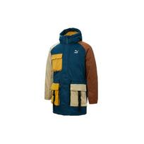 PUMA Retro Block Down Jacket 'Blue Yellow Brown' Men's 534676-65 S blue