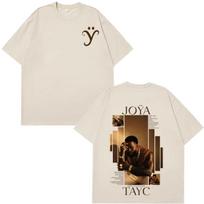 Dainininkė Tayc JOŸA Albumas JOYA 2026 Turas Prekės Marškinėliai Vyrams Moterims Mada Hip-Hop T-shirt Gotikiniai Medvilniniai Per dideli Marškinėliai S white