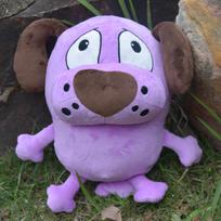 Violetinis Animacinis Šuo Pliušinis Žaislas Minkštas Kawaii Kimštas Gyvūnas Lėlė Gimtadienio Dovana Vaikams 25cm gray