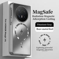For Honor Magic V6 Magsafe belaidžio įkrovimo adsorbcinis dėklas For Honor Magic V5 V3 V2 Matinis berėmis plonas objektyvo apsauginis dangtelis Honor Magic V3 pilka spalva