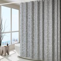 Atsparus vandeniui Marmuro rašto Sidabru antspauduotas Dušo užuolaida 80x180 cm gray