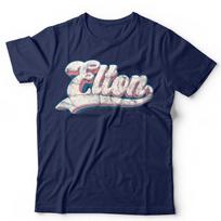 Elton John Tshirt Unisex Retro Logo Vintage RocketUnisex Music Concert Shirt L blue