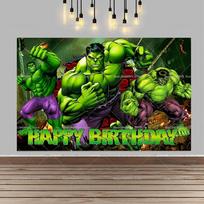 Hulko nuotraukos fonas, superherojus, žalias animacinis milžinas, vaikų gimtadienio šventės dekoracijos, kūdikio krikštynų reikmenys. 150X100CM