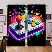2 vnt. Žaidėjo žaidimų pulto užtemdančios užuolaidos Miegamojo dekoras Žaidimų kambarys Svetainė Miegamajam, svetainei ir biuro dekoravimui 60×150cm blue