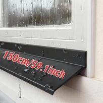 Lanksti guminė stumdomojo lango vandens sulaikymo juosta, atspari vandeniui, apsauganti nuo atgalinio srauto, lietaus barjeras lauko langų tarpų sandarinimui black