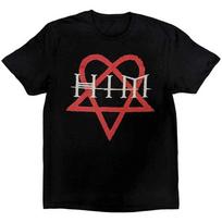 HIM 'Heartagram' Black T shirt - NEW 4XL red