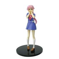 17CM  Anime Future Diary Action Figure Mirai Nikki Yuno Gasai Face Hugging Posture Cute Model Toys Decoration Christmas Gifts blue