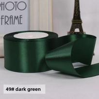 Satininė juosta dovanų pakavimui ir gėlių dekoravimui 5 cm pločio šilkinė juosta rankdarbiams ir renginiams Dark Emerald Green