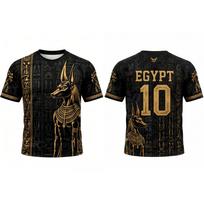 2026 Naujas Egipto piramidžių spaudinio marškinėlis Senovės hieroglifų futbolo marškinėlis Vyrams ir moterims Greitai džiūstantis kvėpuojantis kasdienis sportinis marškinėlis S black