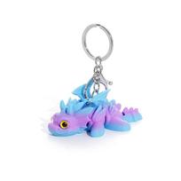 Animacinis 3D spausdintas drakono lėlės raktų pakabukas, rankinės pakabukas, judančiais sąnariais, kūrybingi kuprinės dekoravimo aksesuarai, dovanos A6 white