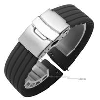 Silikoninė laikrodžio apyrankė Greito atsegimo guminė laikrodžio juosta 18mm 20mm 22mm 24mm Riešo dirželis Laikrodžių priedai Pakeičiama laikrodžio apyrankė 18mm&no logo gray