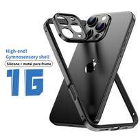 Dykinio titano apsauginis dėklas-buferis kameros objektyvui, skirtas iPhone 17 Air 16 Pro Max 15 Plus 14 13, apsauginiai telefono priedai iPhone 13 juoda