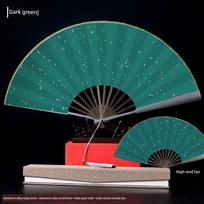 Chinese Style Aluminum Alloy Stainless Steel Fan Kung Fu Folding Fan Pure Color Cool Gift Craft Folding Fan Dancing Fan Get Fan Pendants Free 10INCH juoda