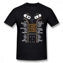 Novelty See You Again Fast And Furious Paul Walker T Shirt Men Unique Design Fashion T-shirt Guys Punk Designer Streetwear M gray