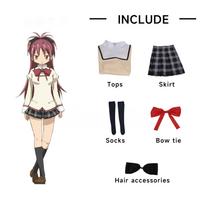Kaname Madoka Akemi Homura Cosplay Costume School Uniform Puella Magi Madoka Magica Adult Anime Halloween Costumes Women Game M black