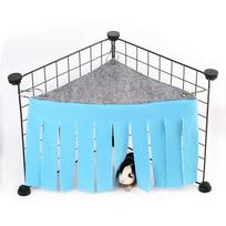 Hammock Pet Tassel Corner Hidden House Hideout Cage Accessories Hamster Tent Nest Bed For Guinea Pig Chinchilla Hedgehog mėlyna