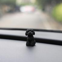 Dervos amatai Pudelio šunų figūrėlės Šuniuko modelis Šunų veiksmo figūrėlės Mini gyvūnų ornamentas Namų dekoras Sitting black white