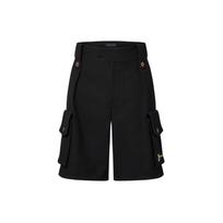 LOUIS VUITTON Cotton Utility Cargo Shorts 1AFJ54 46 black