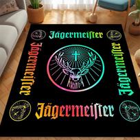 Jägermeister: Drąsus ryškus kilimas Namų dekoras Tinka visiems sezonams Biuro kėdės pagalvėlė Menas Bendrabučio dekoracija 60x90cm( 23x35in )