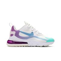 Nike Womens Air Max 270 React 'Gradient Shift' (women's sizes) White / Aurora / Vivid Purple / Light Blue Running Shoes AT6174 102 37.5 white