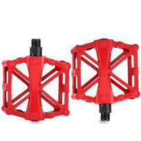 1 Pair Aluminum Zinc Zinc Alloy Bicycle Pedals Double Ball Cycling Treadle Platform  Road Cycling Accessories raudona