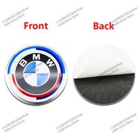 4 vnt. 56/60/65/70 mm „pasidaryk pats“ automobilio ratlankio centro dangtelio lipdukai 50-ojo jubiliejaus ratlankio emblemos lipdukai BMW E46 E90 F30 F10 G20 X5 4Pcs 65mm black