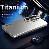 Dėklas Samsung Galaxy S26 Ultra Plus S25 S24 S23 Ultra Magnetinis užsegimas Aliuminio rėmelis Plastikinis galas Metalas No Screen Protector&Galaxy S24 Ultra