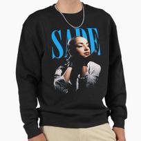 Unisex Cotton Sweater Pullover Hoodie Printed Sweater Sade Pullover Sweatshirt Casual Long Sleeve Sweatshirt 4XL (90-100kg) juoda