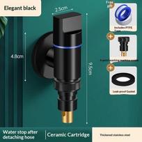 Stainless Steel Washing Machine Faucet Angle Valve Quick Opening Durable Leak Proof for Home Bathroom Kitchen Water Use juoda