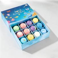 Children's Ocean Bath Bomb with Dried Flowers and Toy